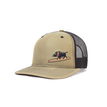 Embroidered Surfing Boar Snapback Olive